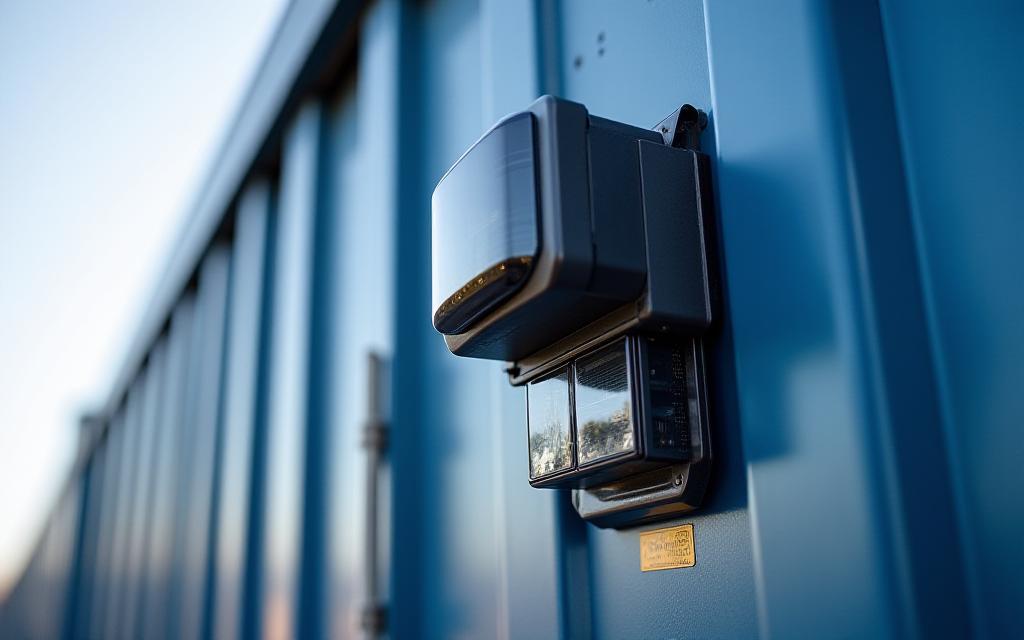 Sensors on a high-tech shipping container