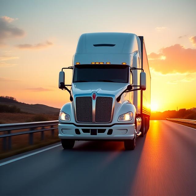 Reliable heavy truck on the open road